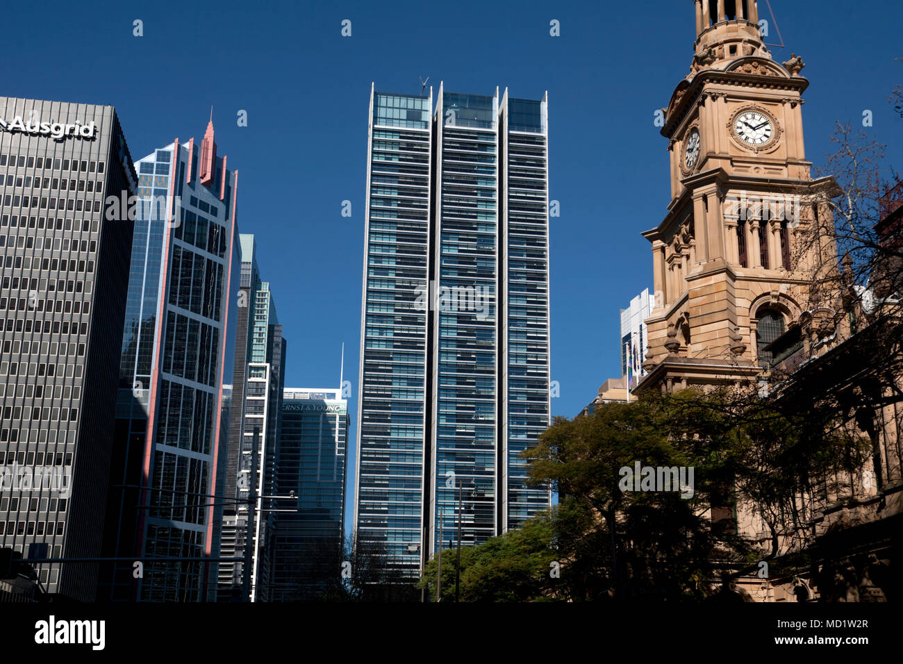 sydney town hall george street central business district sydney new south wales australia Stock Photo