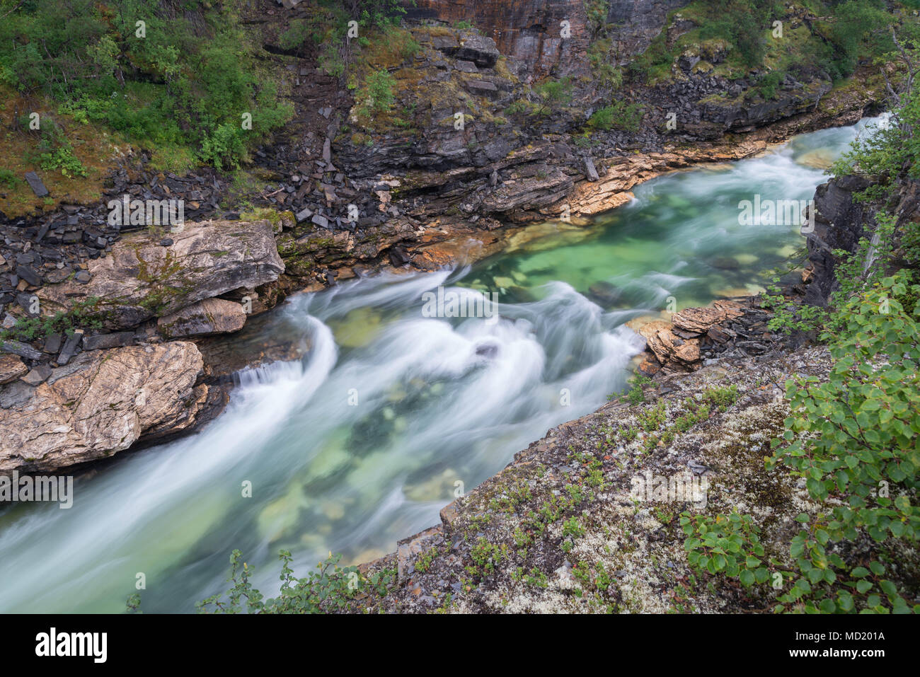 River Abisko in Sweden Stock Photo