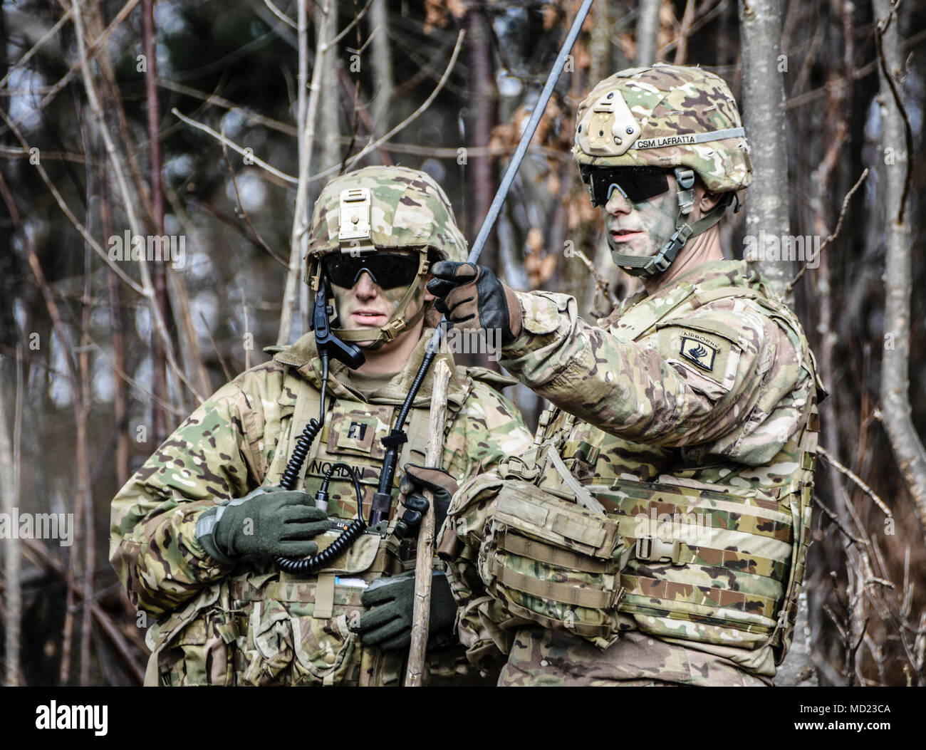 Captain Beverly Nordin and CSM James LaFratta, the 173rd Airborne ...