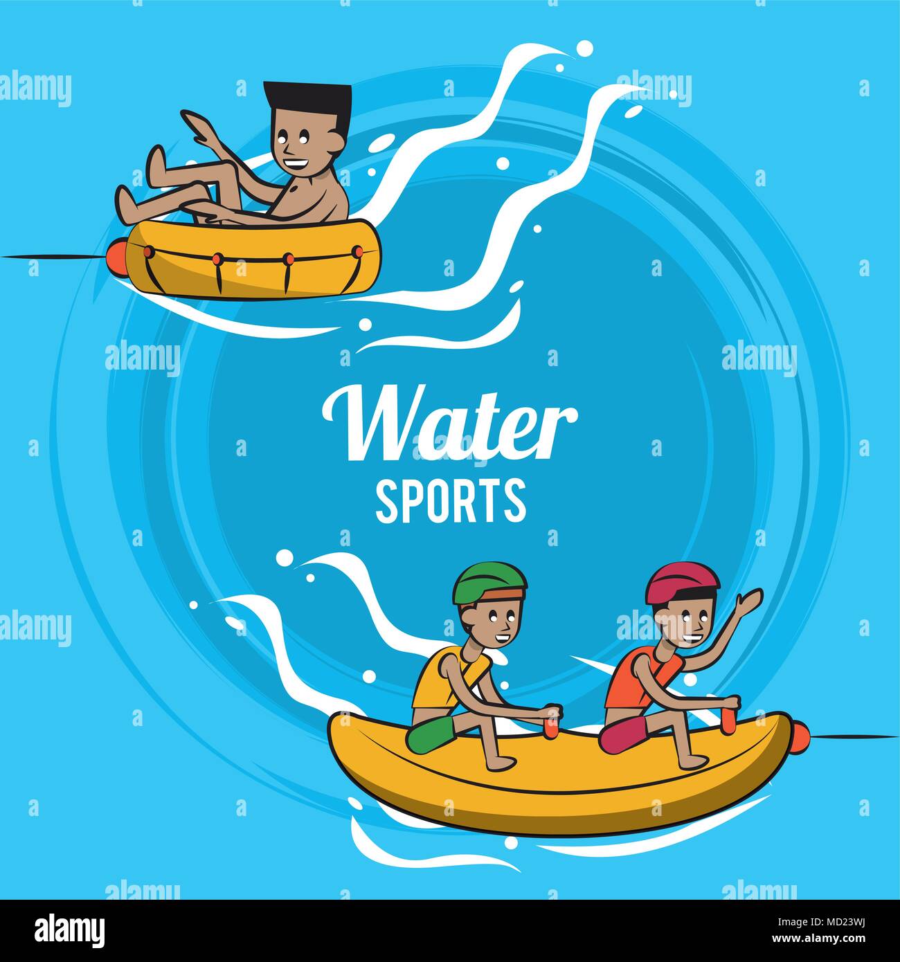 People on banana boat Stock Vector Image & Art Alamy