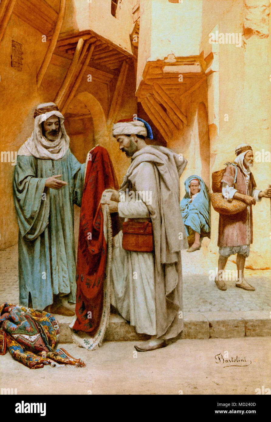 Bartolini Filippo - The Carpet Seller Stock Photo - Alamy