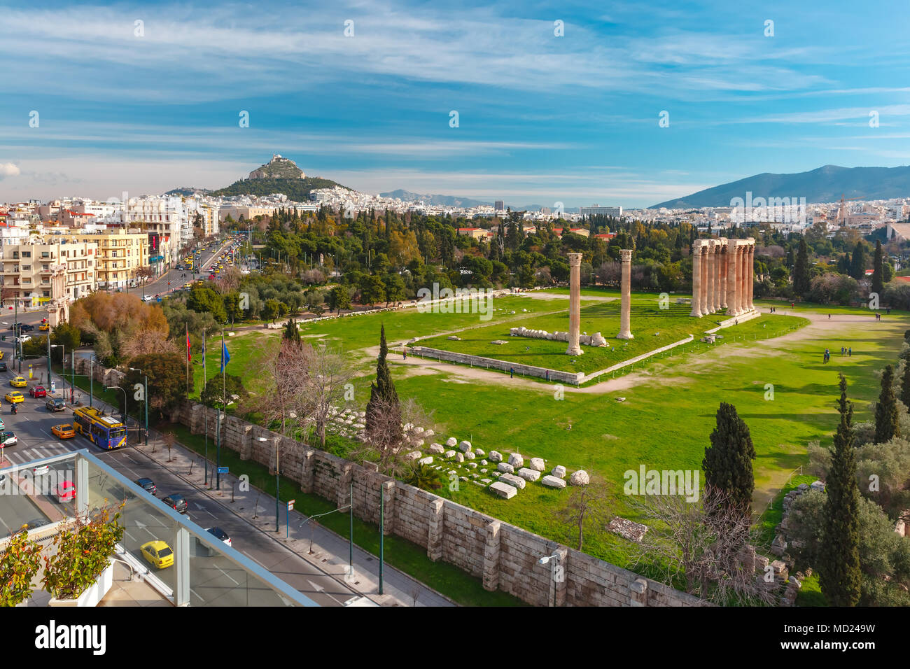 Aerial city view in Athens, Greece Stock Photo