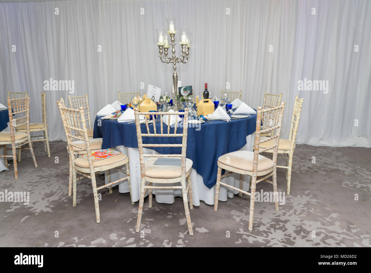 Wedding Reception Room Tables And Layout Stock Photo 180143182