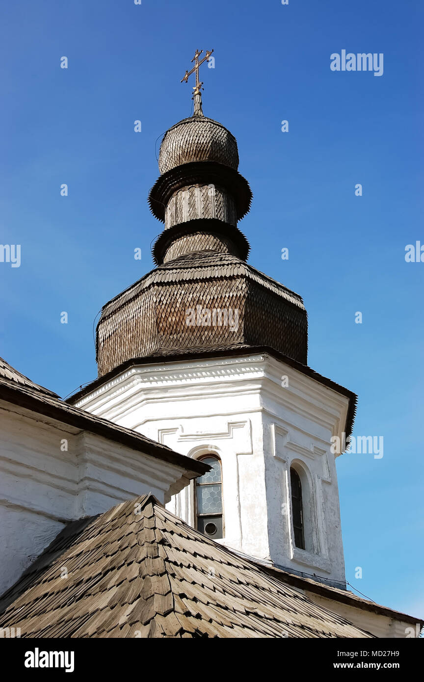 Fragment of the old Orthodox Church in St. Michael's Golden-Domed Monastery in Kiev, Ukraine. Stock Photo