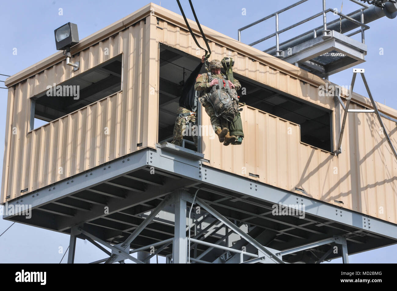 A paratrooper assigned to the 3rd Brigade Combat Team, 82nd Airborne