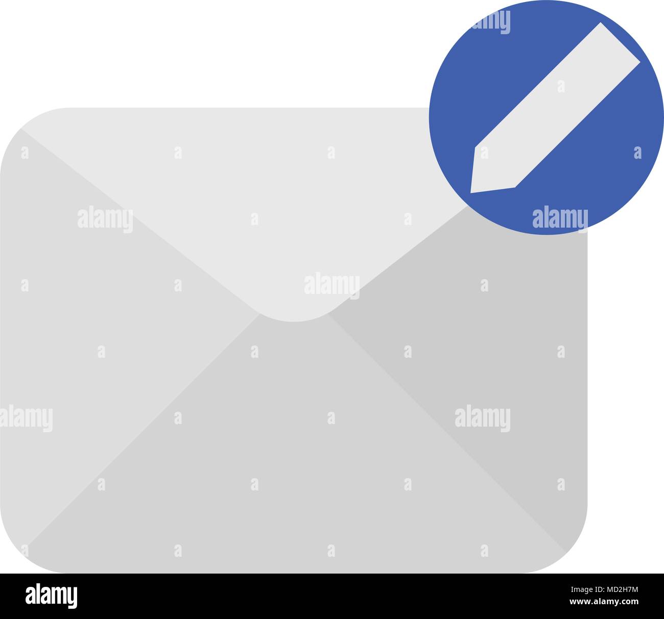 Editing a message. vector illustration. glyph style Stock Vector