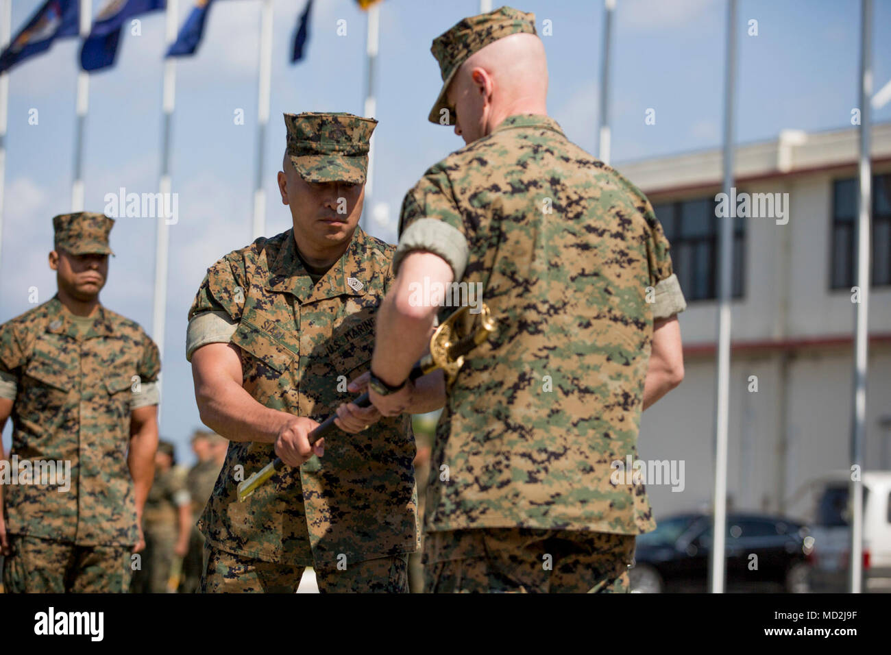 CAMP FOSTER, OKINAWA, Japan Sgt. Maj. Peter A. Siaw conducts the
