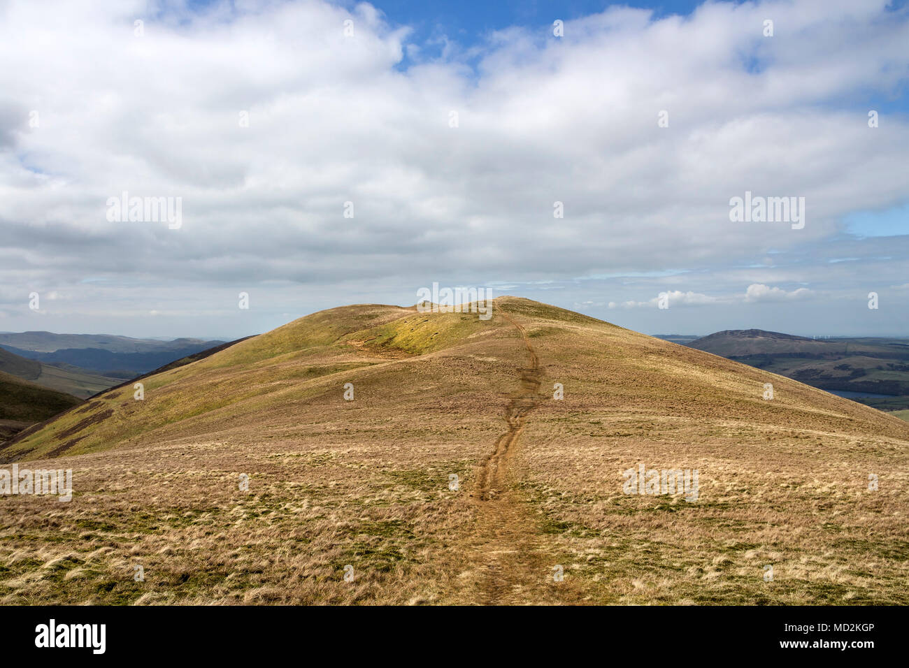 The Summit of Meal Fell from the Slopes of Great Sca Fell, Uldale Fells, Lake District, Cumbria, UK Stock Photo