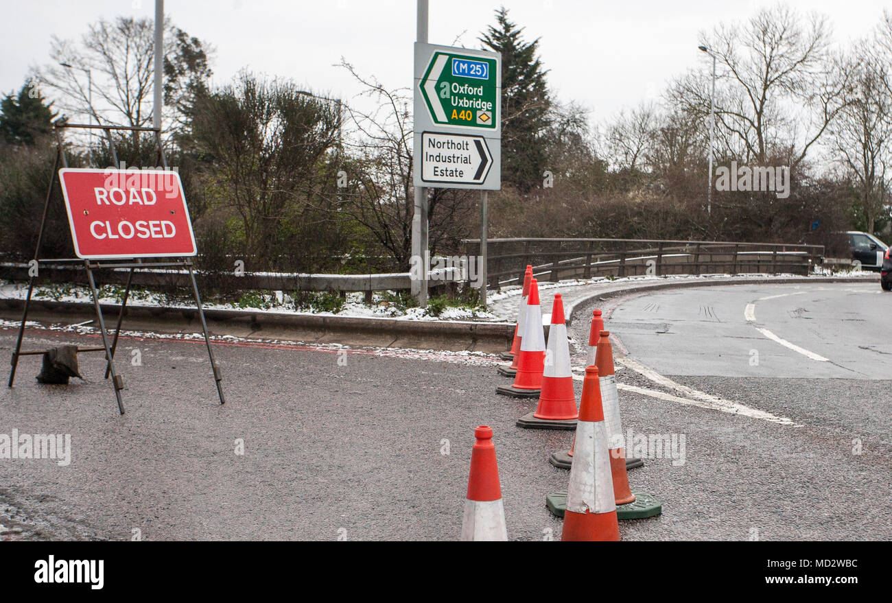 Police close A40 Western Avenue westbound at Target Roundabout