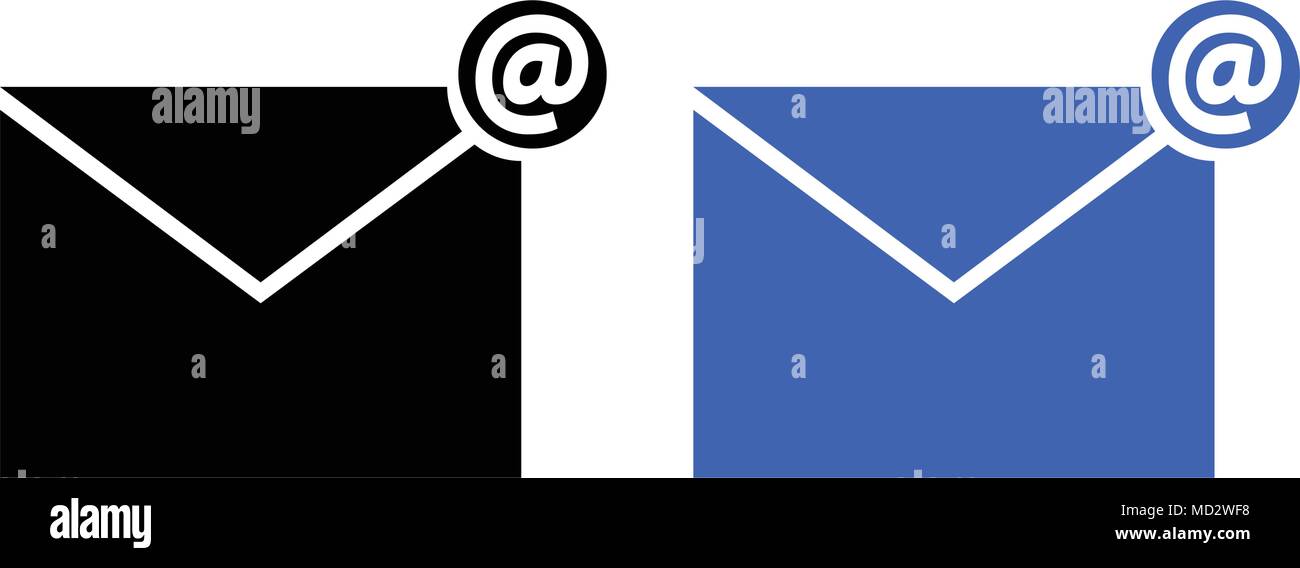 Email message icon. vector illustration. glyph style Stock Vector
