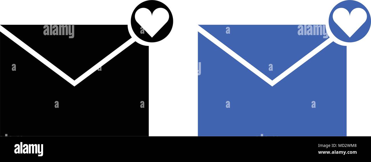 love letter icon. vector illustration. glyph style Stock Vector Image ...