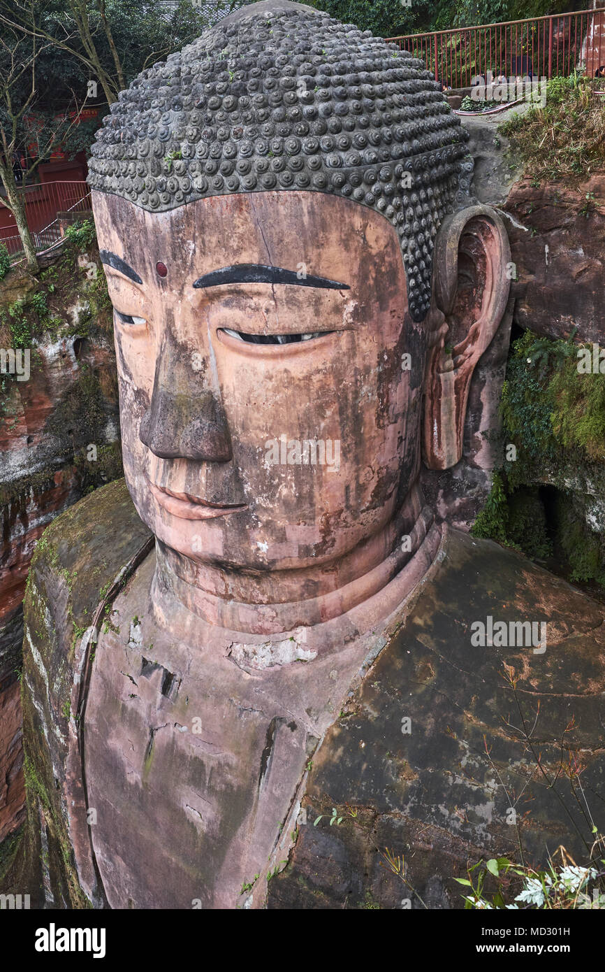 China, Sichuan province, Emei mount, Leshan, giant Buddha, Unesco world heritage Stock Photo