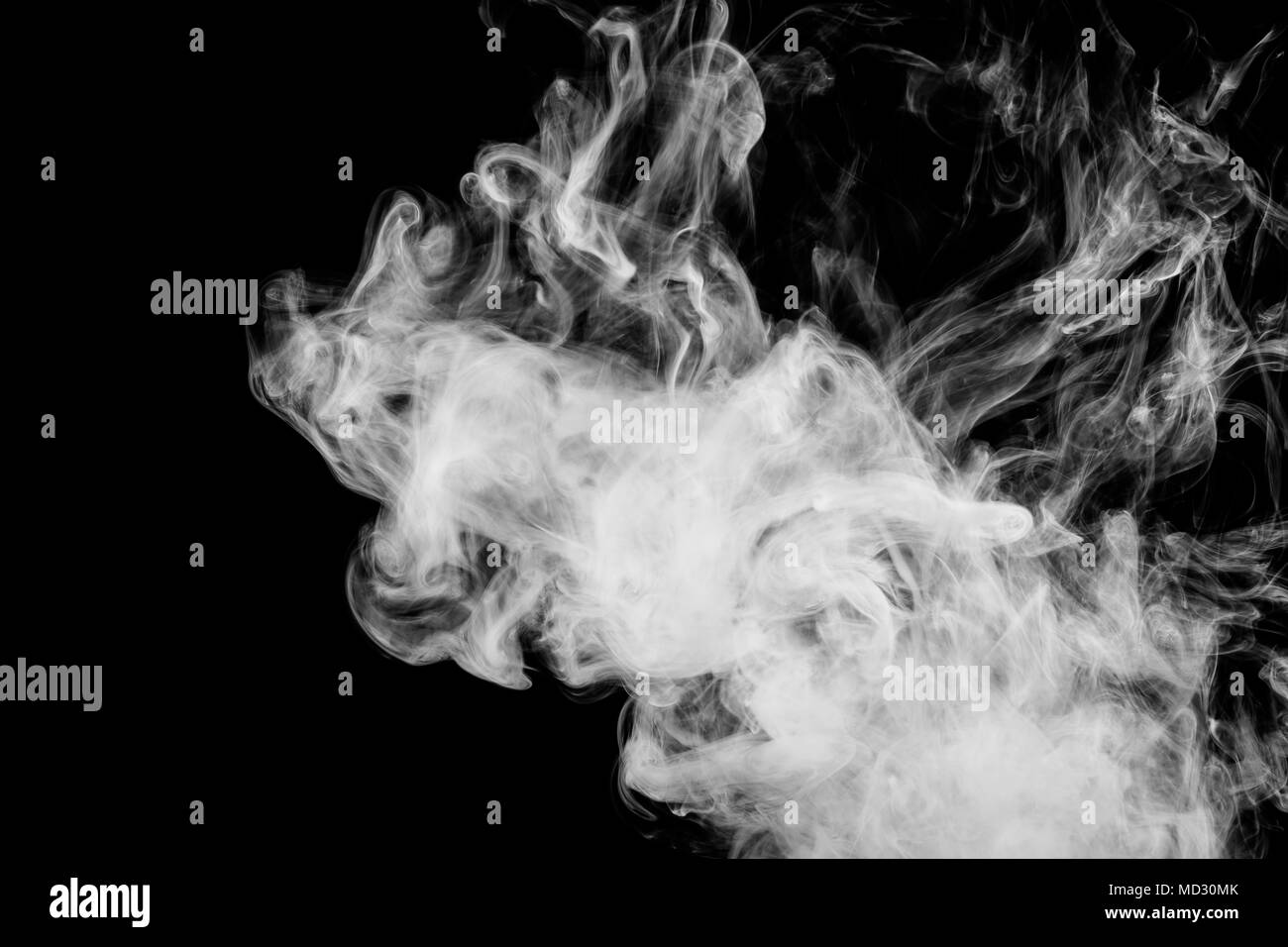 White smoke on black background Stock Photo - Alamy