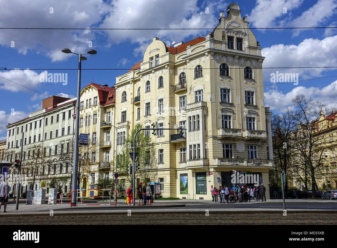 Buildings on the Letenske namesti , Letna square,, Letna, Prague, Czech ...