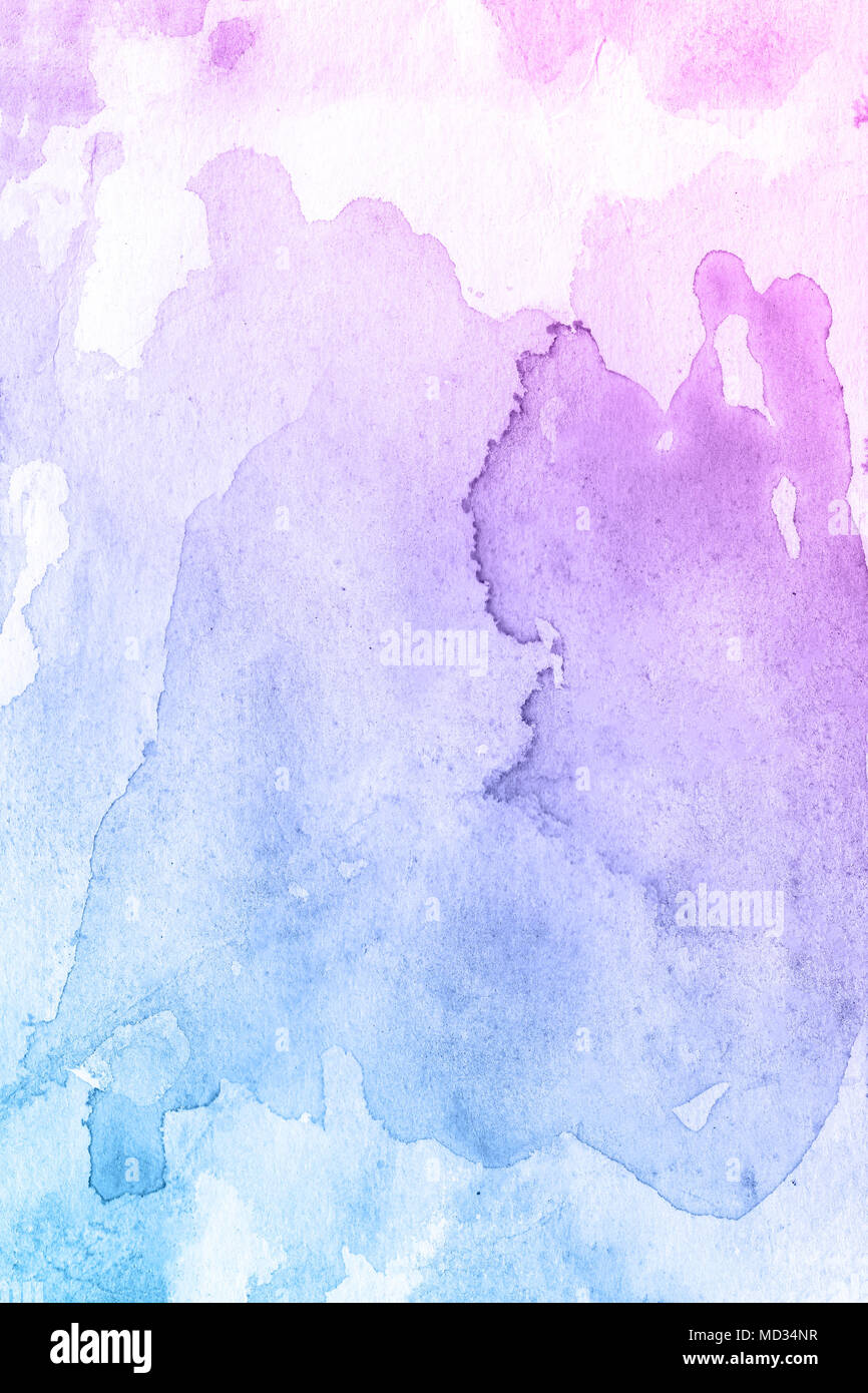 Purple and blue watercolor paint background Stock Photo - Alamy