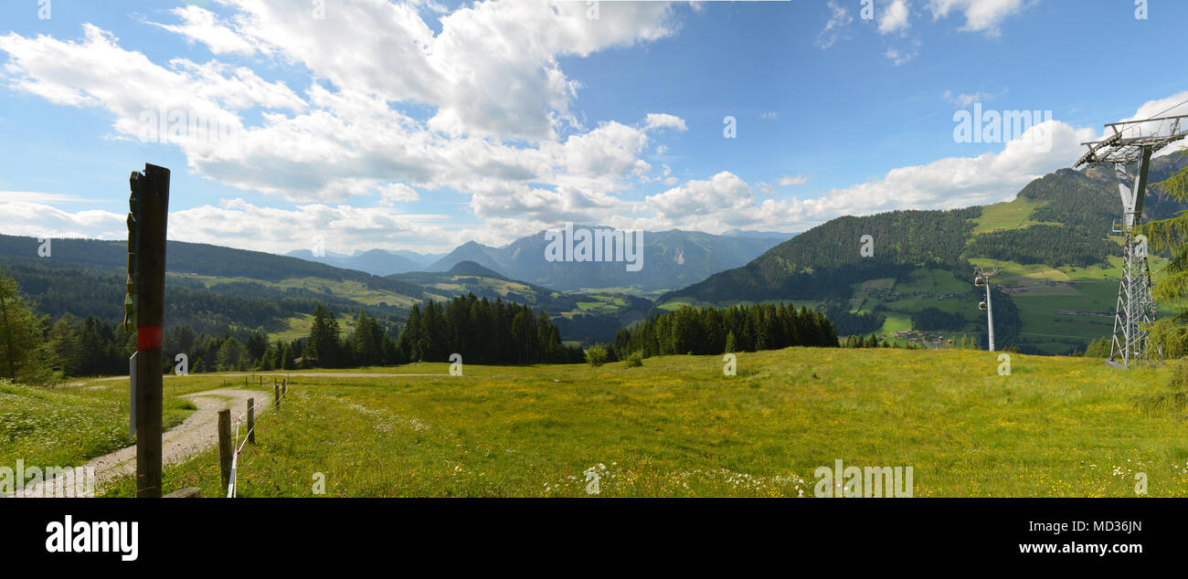 Alpbach, Austria, panoramic view Stock Photo