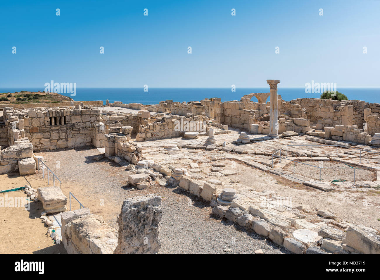 Cyprus ruins of ancient Kourion, Limassol District. Stock Photo