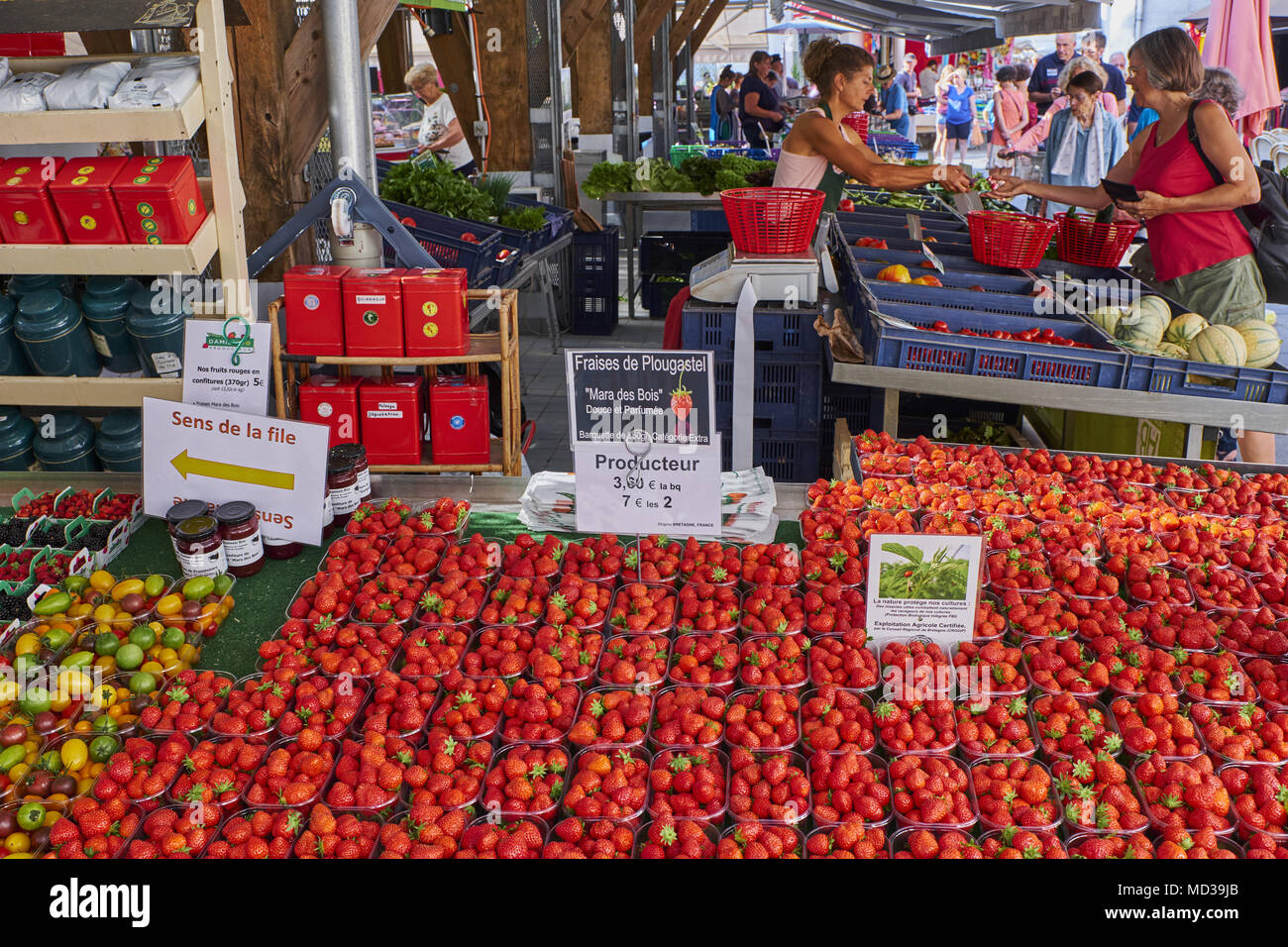 France Loire Atlantique Le Pouliguen The Market Stock - 