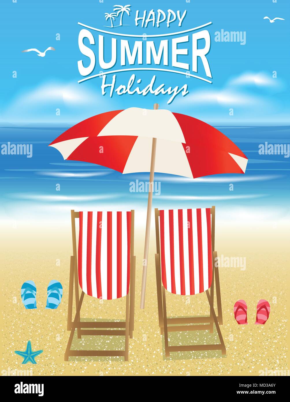 Vacation, travel and summer holidays. Vacation and Tourism concept Stock Vector