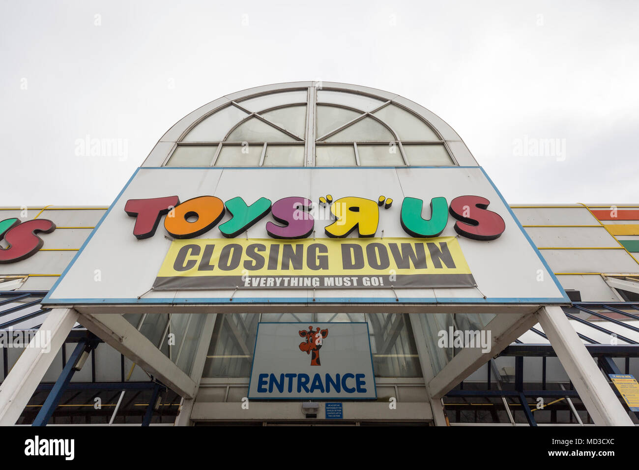 Manchester, UK. 18th Apr, 2018., UK Toys R Us store at Central Retail
