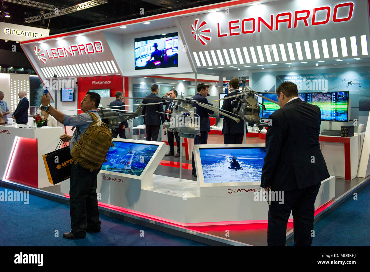 Kuala Lumpur, Malaysia on April 18, 2018. Exhibition booth of Italian