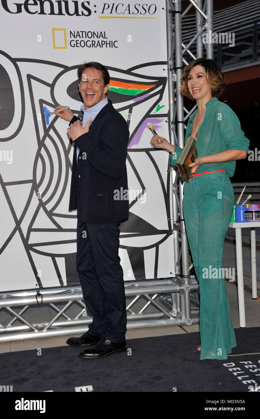 Rome, Italy. 18th Apr, 2018. Rome, Red Carpet film: Genius-Picasso