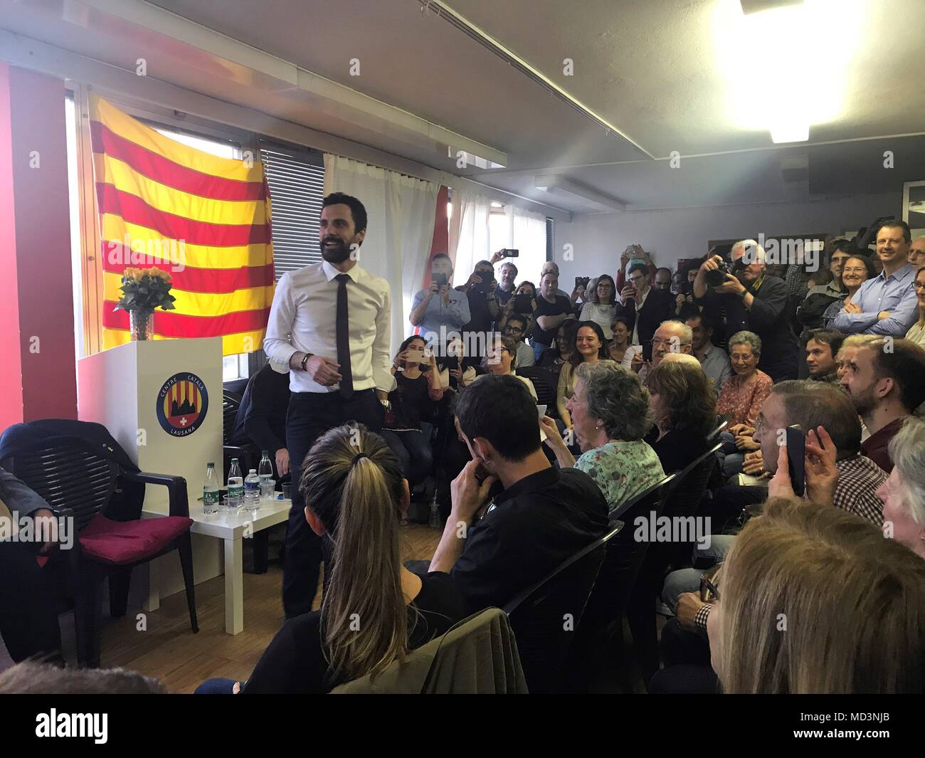 Lausanne Suiza 18th Apr 2018 President Of The Catalan