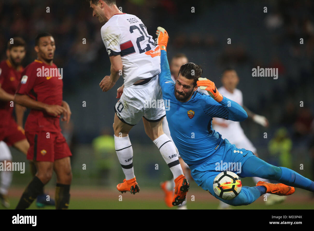 Stadio Olimpico, Rome, Italy. 18th Apr, 2018. Serie A Roma vs Genoa ...
