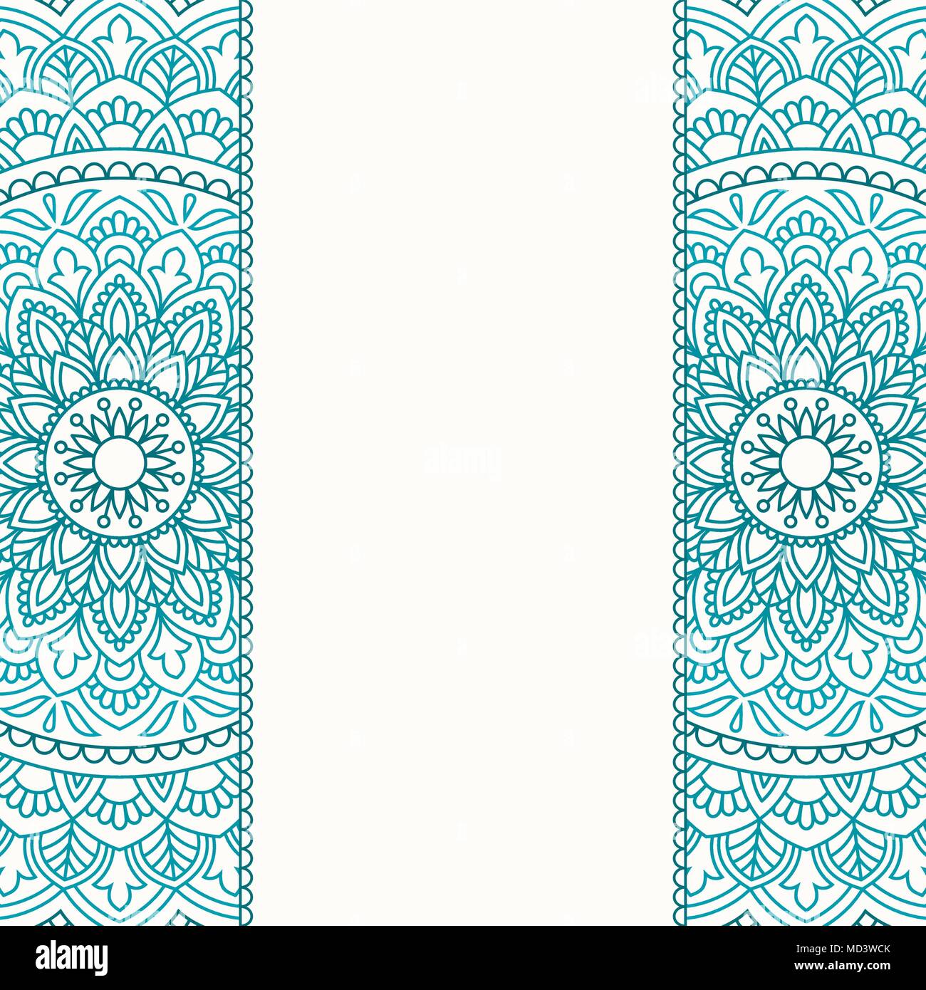 Invitation card with mandala. Vintage decorative elements Stock Vector
