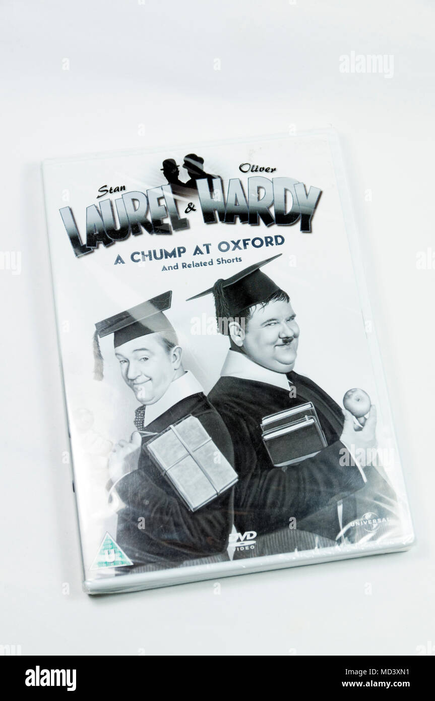 Laurel and Hardy A Chump At Oxford DVD Stock Photo