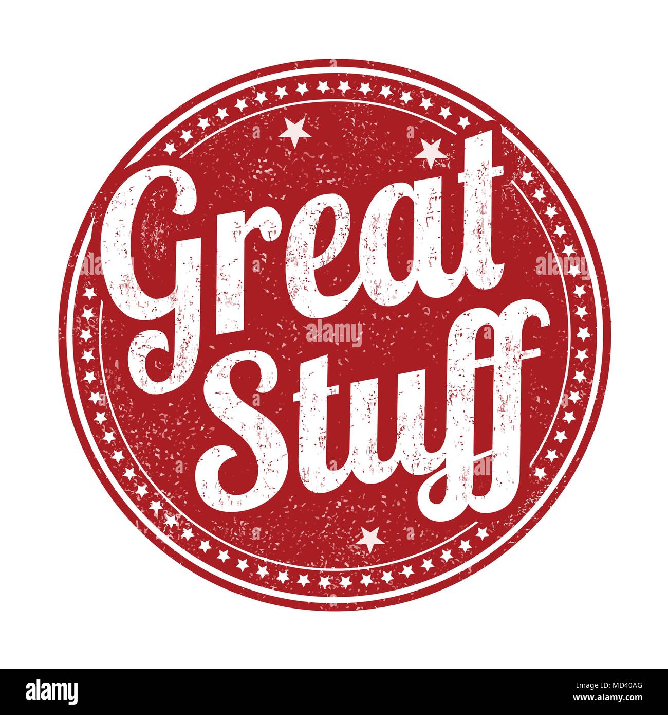 Great stuff grunge rubber stamp on white background, vector illustration Stock Vector