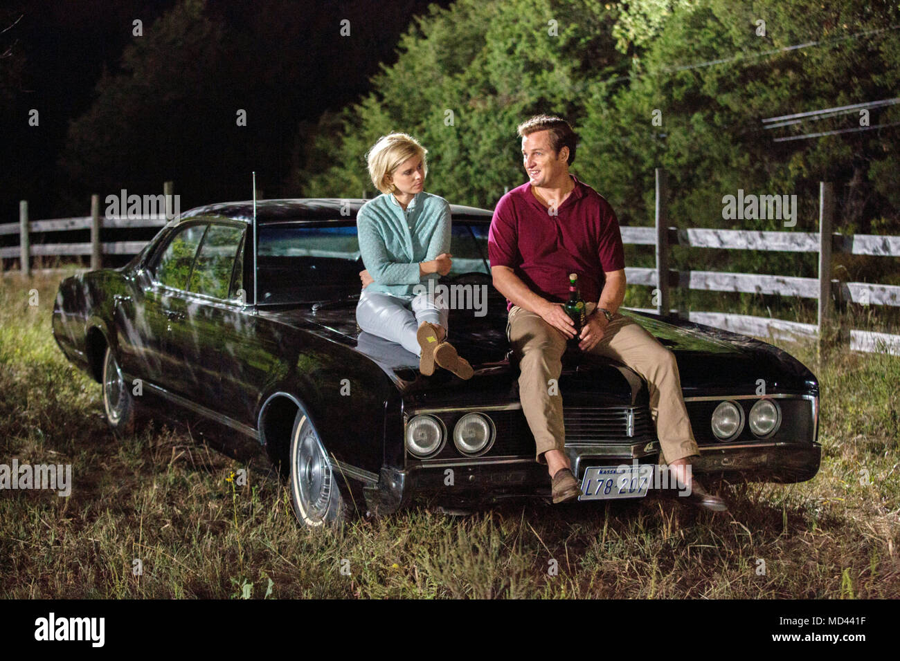 CHAPPAQUIDDICK, from left, Jason Clarke as Edward Kennedy, Kate Mara as