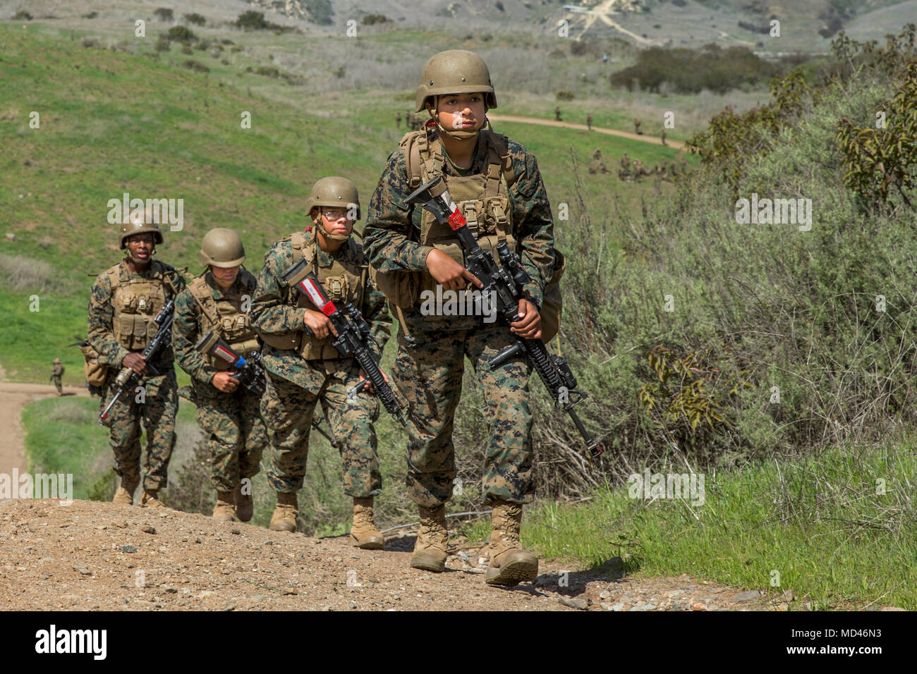 U.S. Marines with Golf Company, Marine Combat Training Battalion (MCT