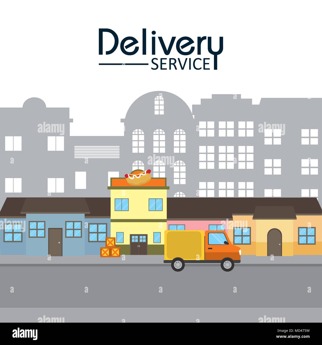 Delivery service concept Stock Vector Image & Art - Alamy