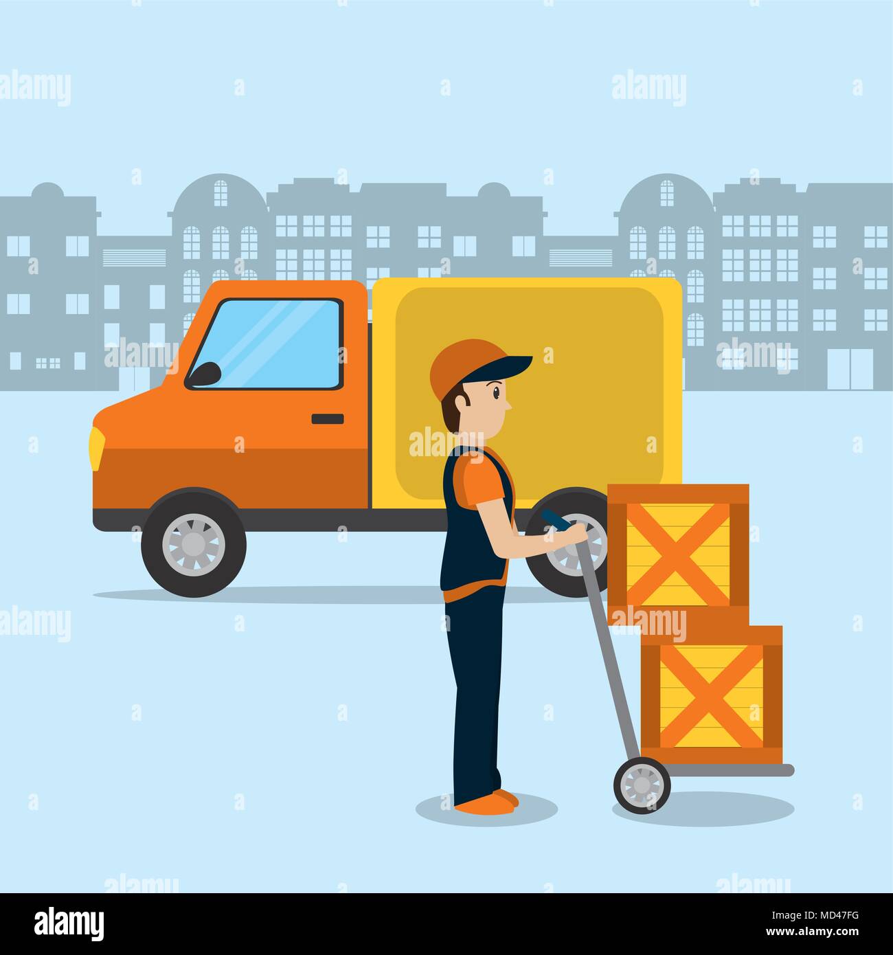 Delivery service concept Stock Vector Image & Art - Alamy
