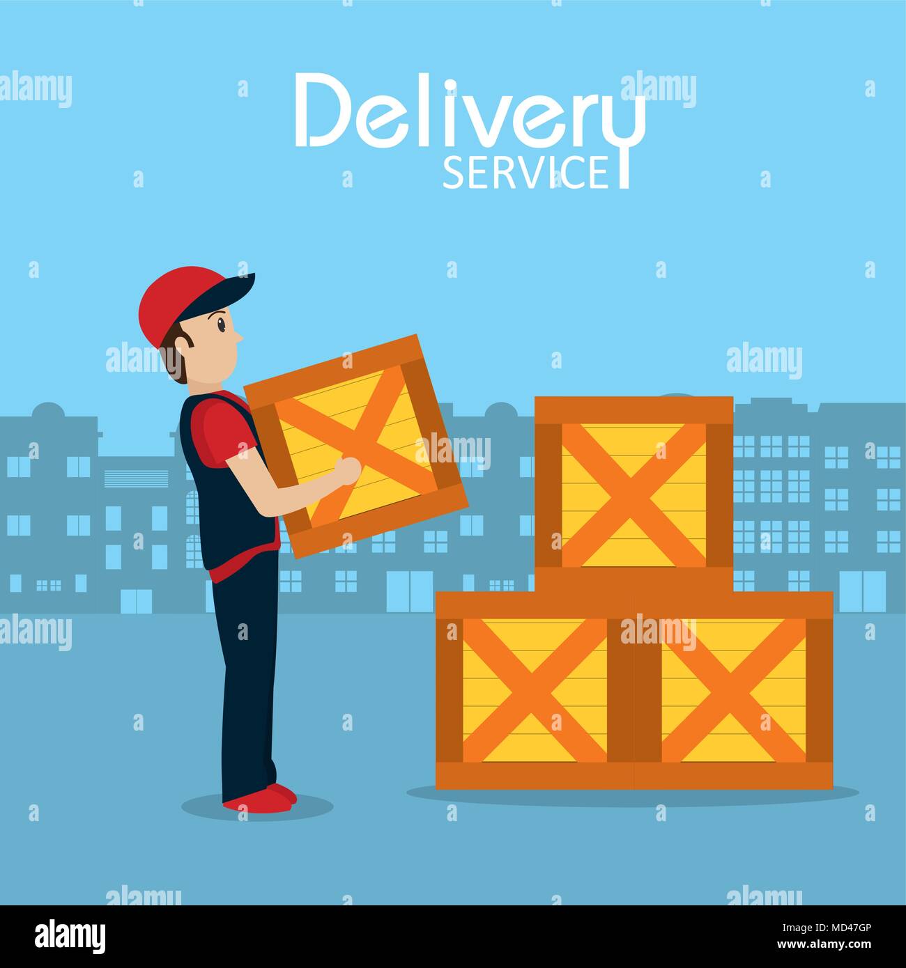 Delivery service concept Stock Vector Image & Art - Alamy