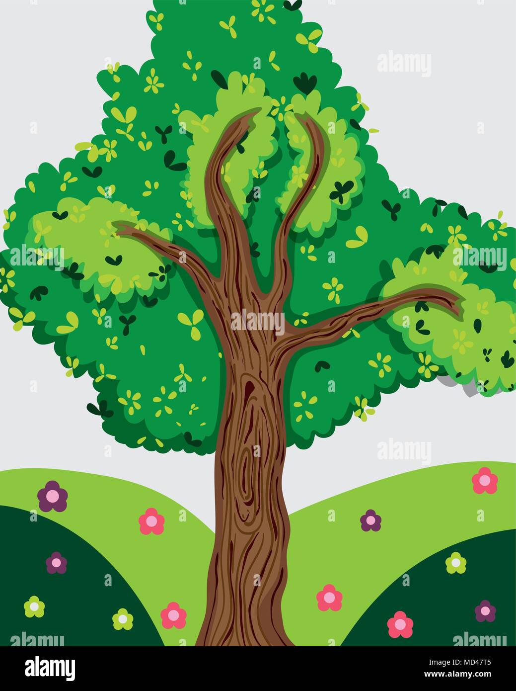 Tree in the forest Stock Vector Image & Art - Alamy