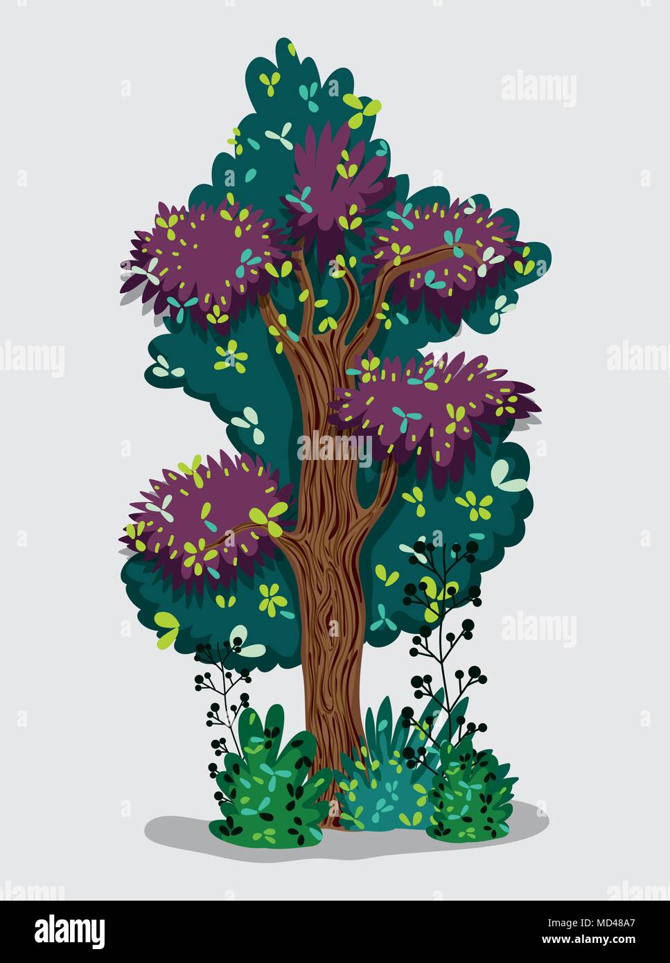 Tree forest isolated Stock Vector Image & Art - Alamy