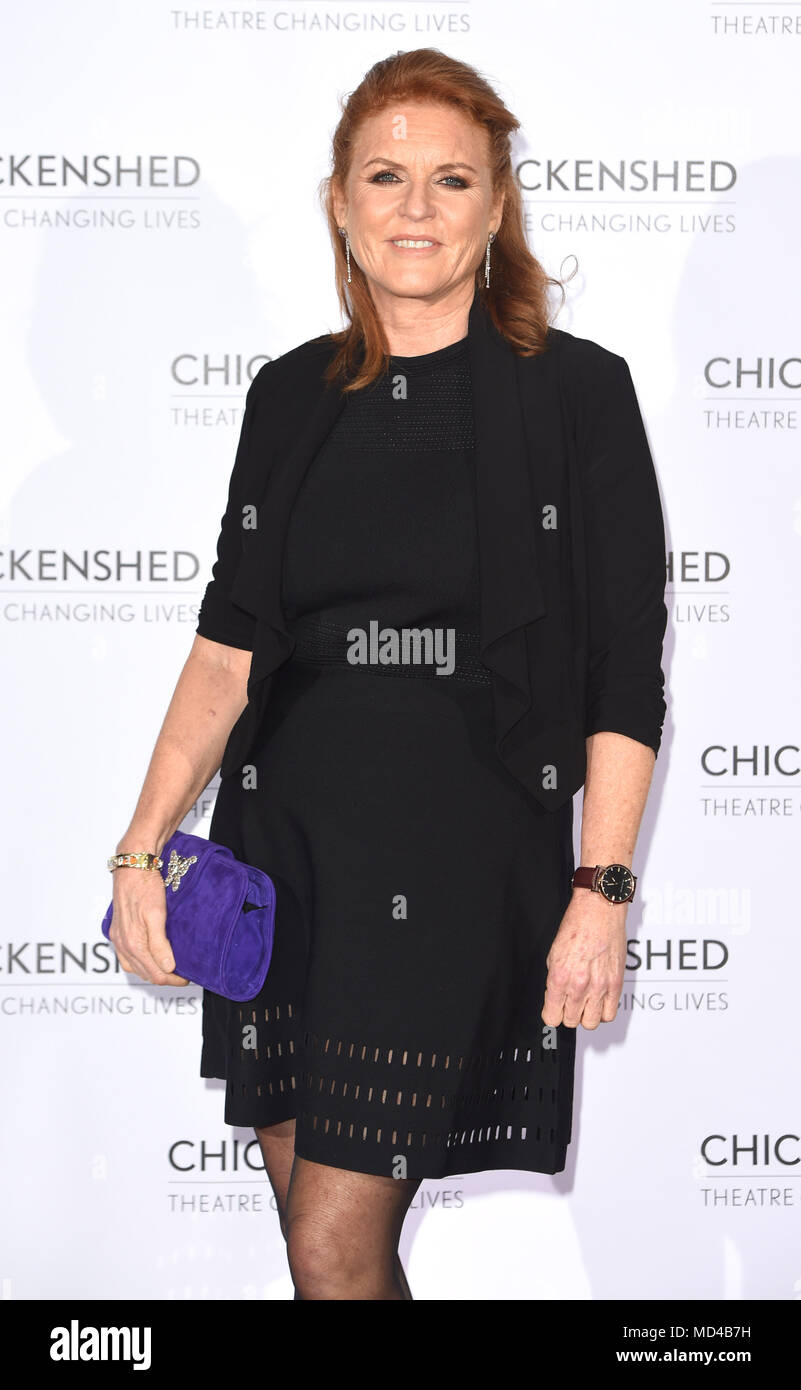 Photo Must Be Credited ©Alpha Press 079965 17/04/2018 Sarah Ferguson Duchess Of York An Evening With Chickenshed Gala at London Studios Stock Photo