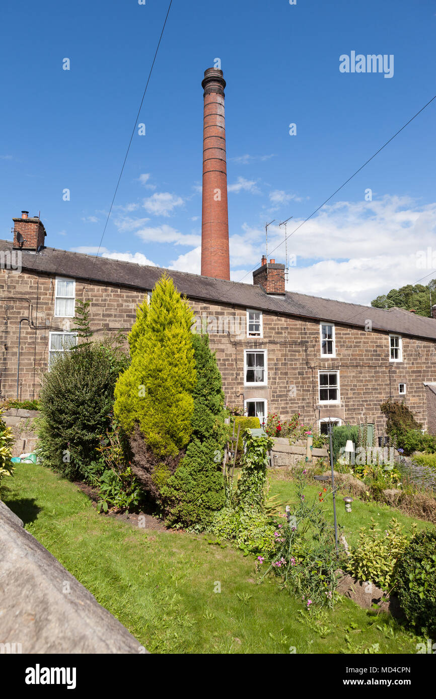 Traditional cotton mill housing in Milford, Derbyshire Stock Photo Alamy