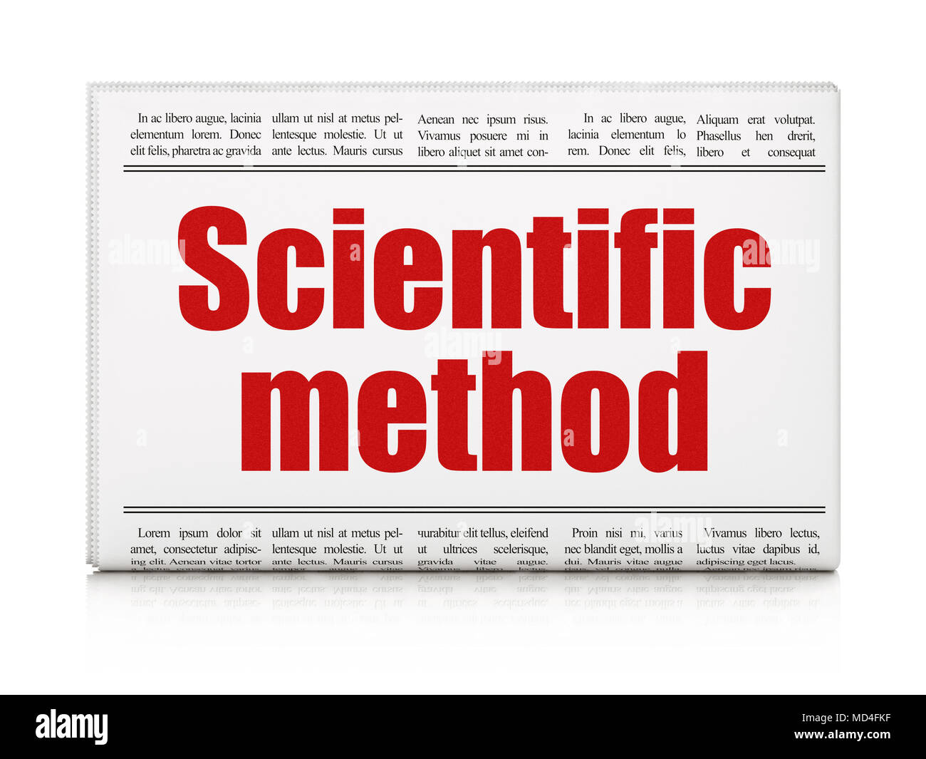 Science concept: newspaper headline Scientific Method Stock Photo