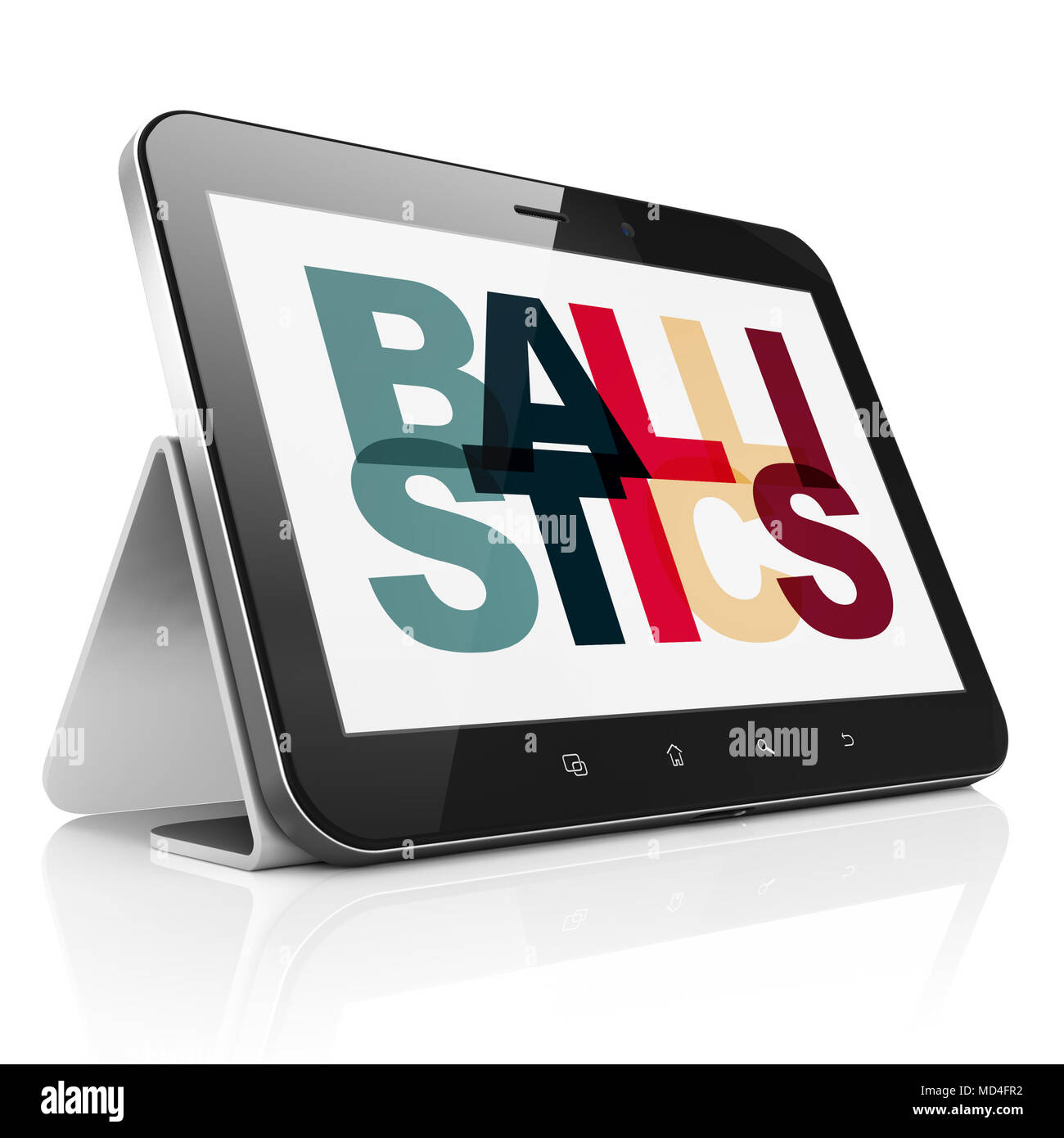 Science concept: Tablet Computer with Ballistics on  display Stock Photo