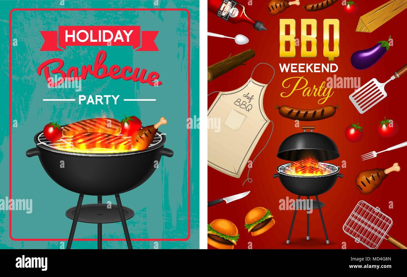 https://c8.alamy.com/comp/MD4G8N/barbecue-grill-elements-set-isolated-on-red-background-bbq-party-poster-summer-time-meat-restaurant-at-home-charcoal-kettle-with-tool-sauce-and-foods-kitchen-equipment-for-menu-cooking-outdoors-MD4G8N.jpg