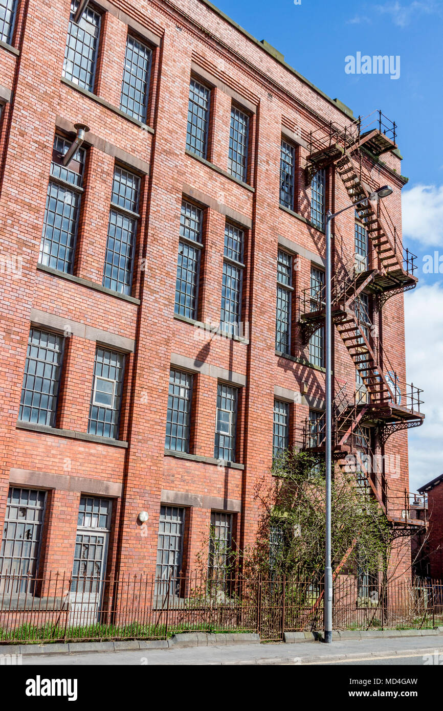 Old mill buildings for sale, Leek town centre shopping centre in the