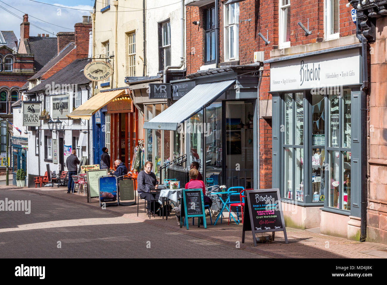 Leek town centre shopping centre in the county of Staffordshire, England, uk, gb Stock Photo