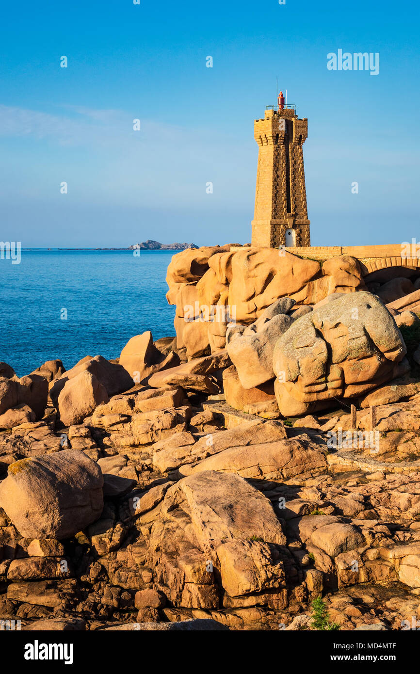 Atlantic Ocean coast in Brittany near Ploumanach, France Stock Photo ...