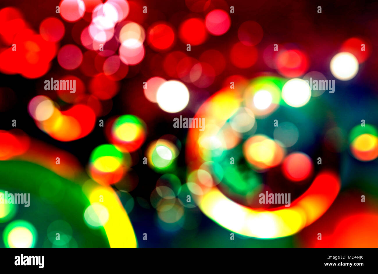 Abstract pattern, bright coloured shining lights, bokeh Stock Photo