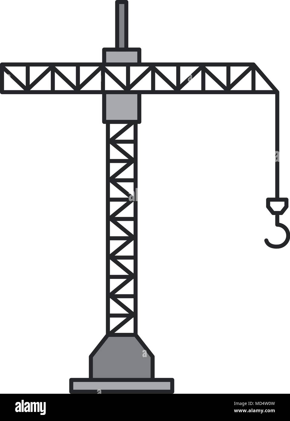 crane tower isolated icon vector illustration design Stock Vector Image ...