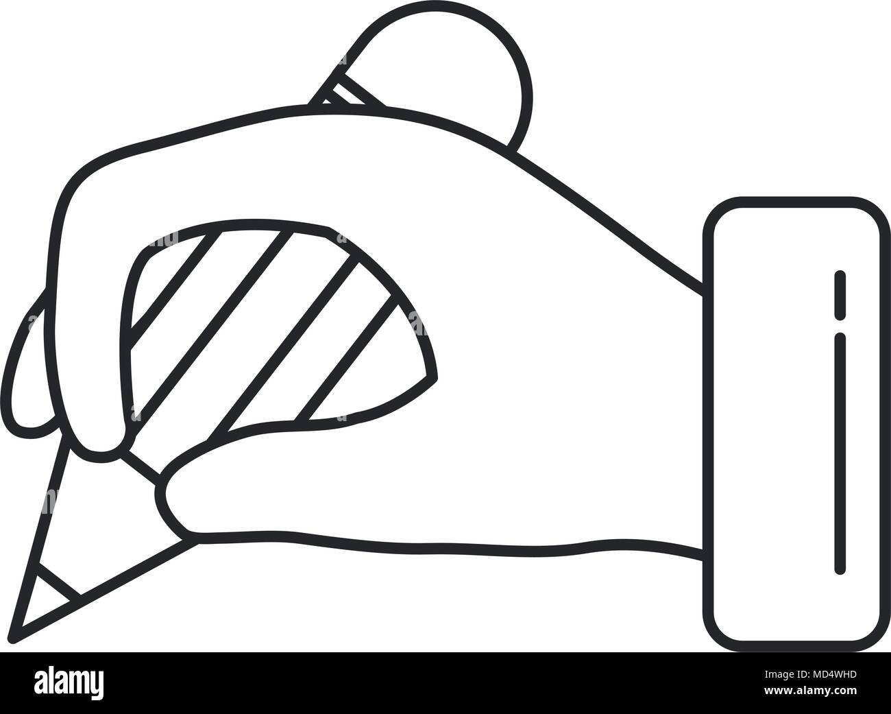 hand writing with pencil Stock Vector Image & Art - Alamy