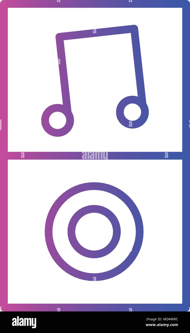 Mp3 player icon. gradient icon. vector illustration Stock Vector